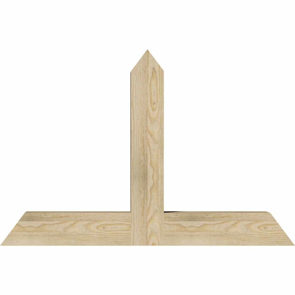 Ekena Millwork Portland Rough Sawn Timber Gable Bracket, Douglas Fir, 36"W x 24"H x 4"D x 4"F, 16/12 Pitch GBW036X24X0404POR00RDF - main